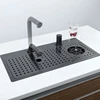 Nanometer Black Stainless Steel Sink for Cup Wash with Single Tank under the Bar Counter Kitchen Island 1