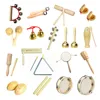 Toddlers Early Education Castanet Sand Hammer Tambourine Kindergarten Orff Percussion Instrument Musical Toys for Baby 1pc 1