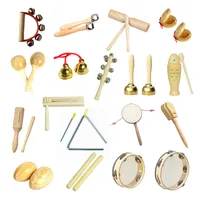 Toddlers Early Education Castanet Sand Hammer Tambourine Kindergarten Orff Percussion Instrument Musical Toys for Baby 1pc 1