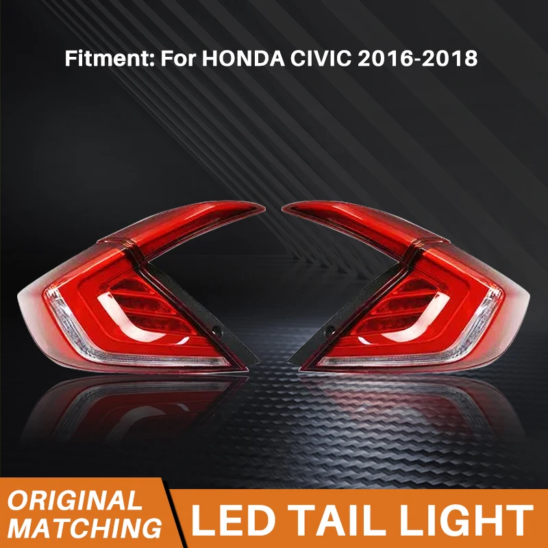 

Автомобильные аксессуары для HONDA Civic 2016-2018, анимационные светодиодные фары для прицепа, задний фонарь, сигнал DRL, автомобильный подключи и играй