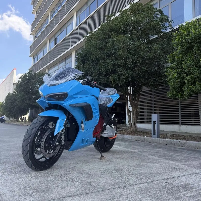 2025 New Style LANYANG HY-S Factory High-Speed 8000W Electric Racing Motorcycle 245mm Wide Wheel 150A Lithium Battery 17 Inch Ad - Image 4