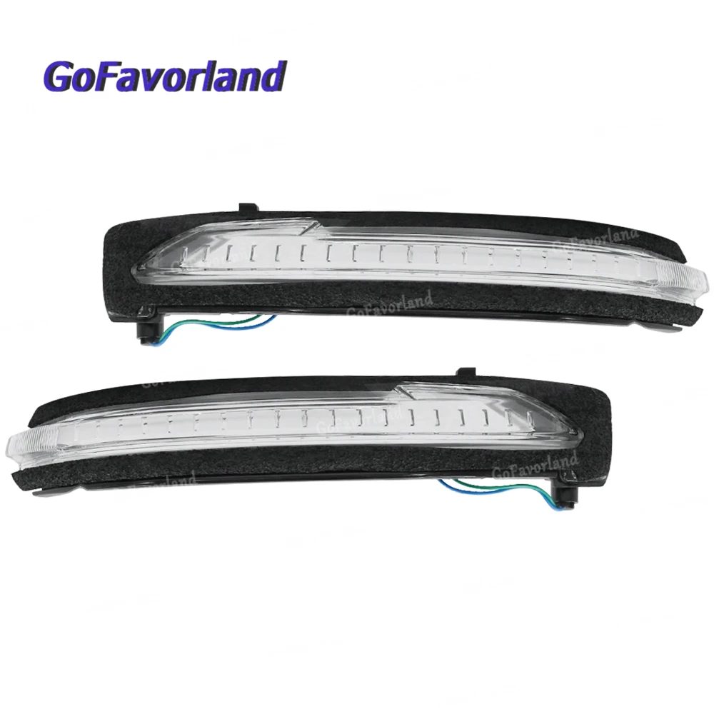 

Pair Exterior Left Right LED Wing Mirror Indicator Lens 12V Plastic 261654BA0A 26160BV80A For Nissan Qashqai X-Trail 2014-2023