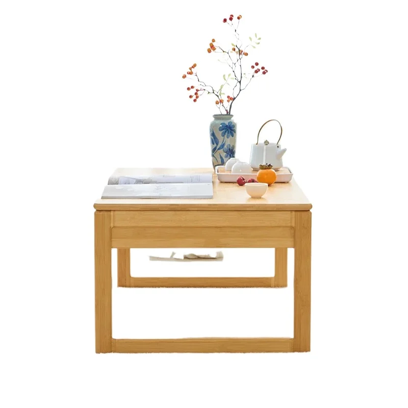 Japanese Bay Window Mini Table, Trendy Window-Side Desk, Tatami Low Table, Bedroom Floor Tea Stand, Compact Wooden Table