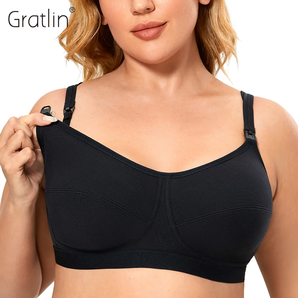 GRATLIN Maternity Nursing Bra Without Bones Natural Fit Crossover  Breastfeeding Wirefree Lining For Pregnant Women Lingerie - AliExpress