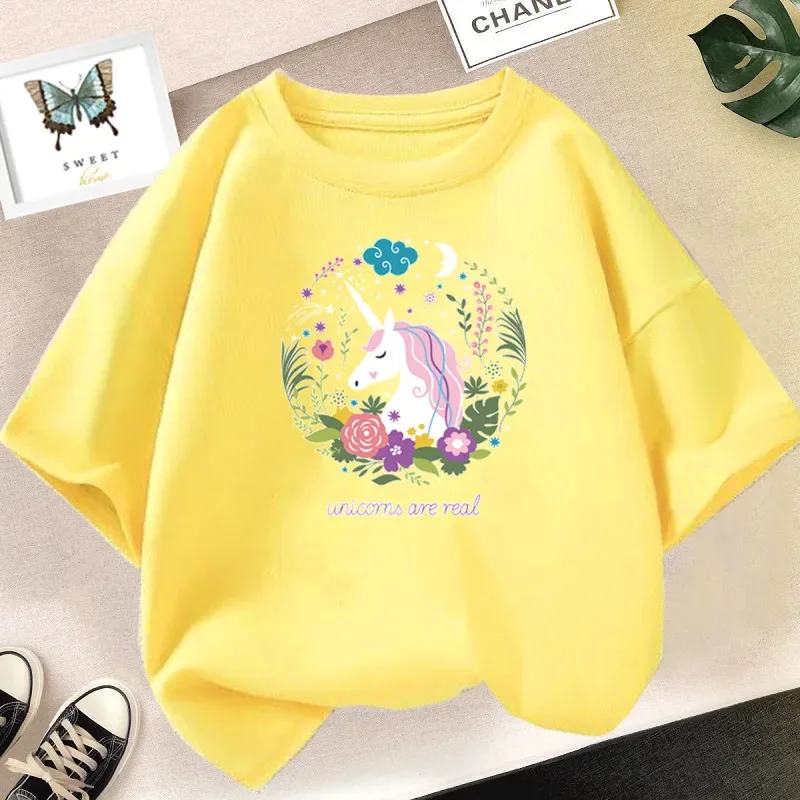 thumbnail image 1 of Bonita camiseta de algodón con dibujo de gato para niños y niñas, cuello redondo, manga corta, informal, estética, a la moda, para bebés, 1 of 5