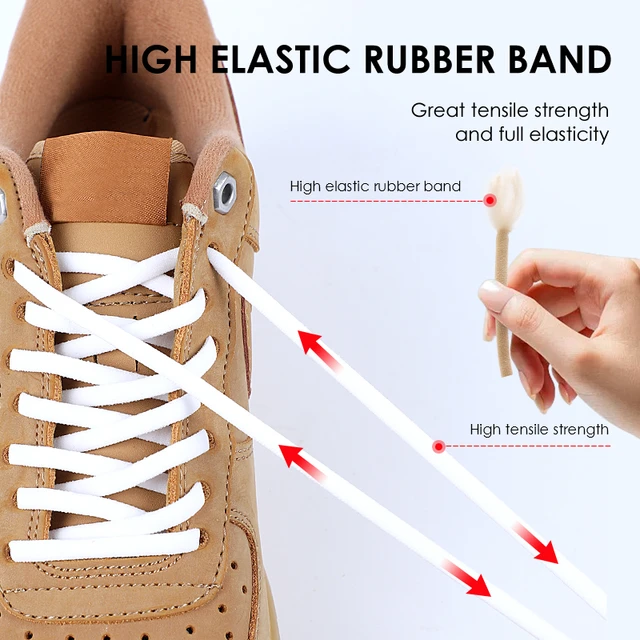 3Pairs Elastic Shoe Laces No Tie Elastic Shoelaces with Lock