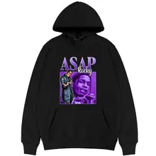 

ASAP Rocky Portrait Graphic Aesthetics Hoodie Loose Unisex Clothes Men Fashion Streetwear Hooded Pullover Hip Hop Cotton Hoodies