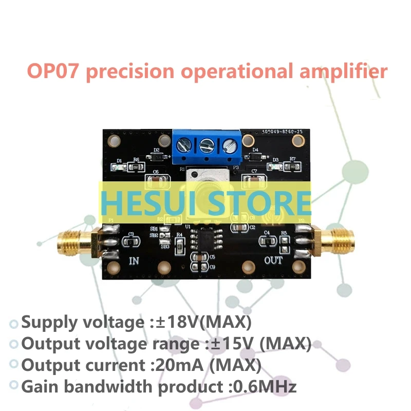 Modulo Op07 Amplificatore Di Tensione A Bassa Deviazione A Canale Singolo Entro L'Elaborazione Del Segnale 1Mhz Bassa Deviazione