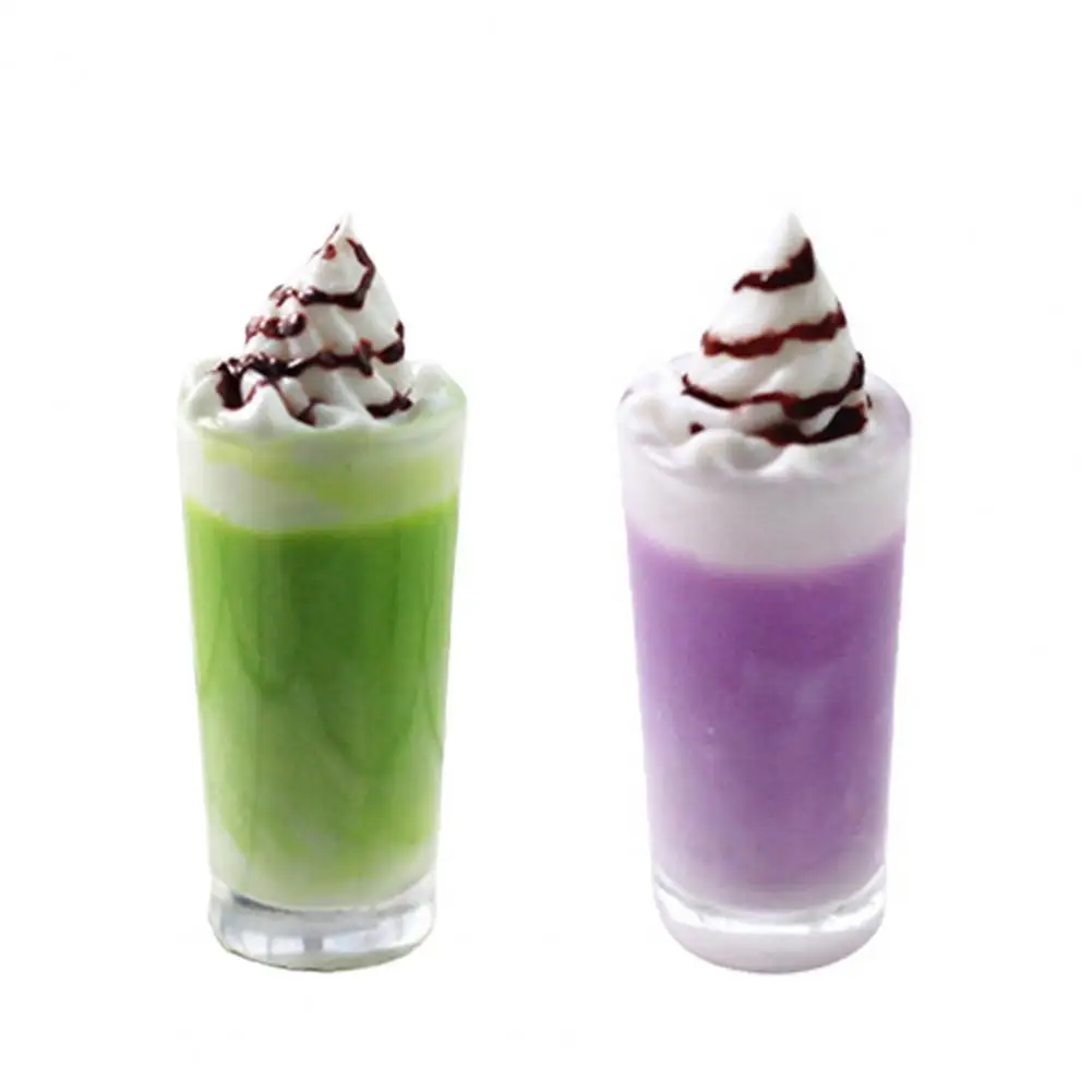 Novità Bevande Modello Squisito Dettaglio Scena Modello Resina Matcha Bevanda Al Latte Micro Cucina Scena Bevande Modello
