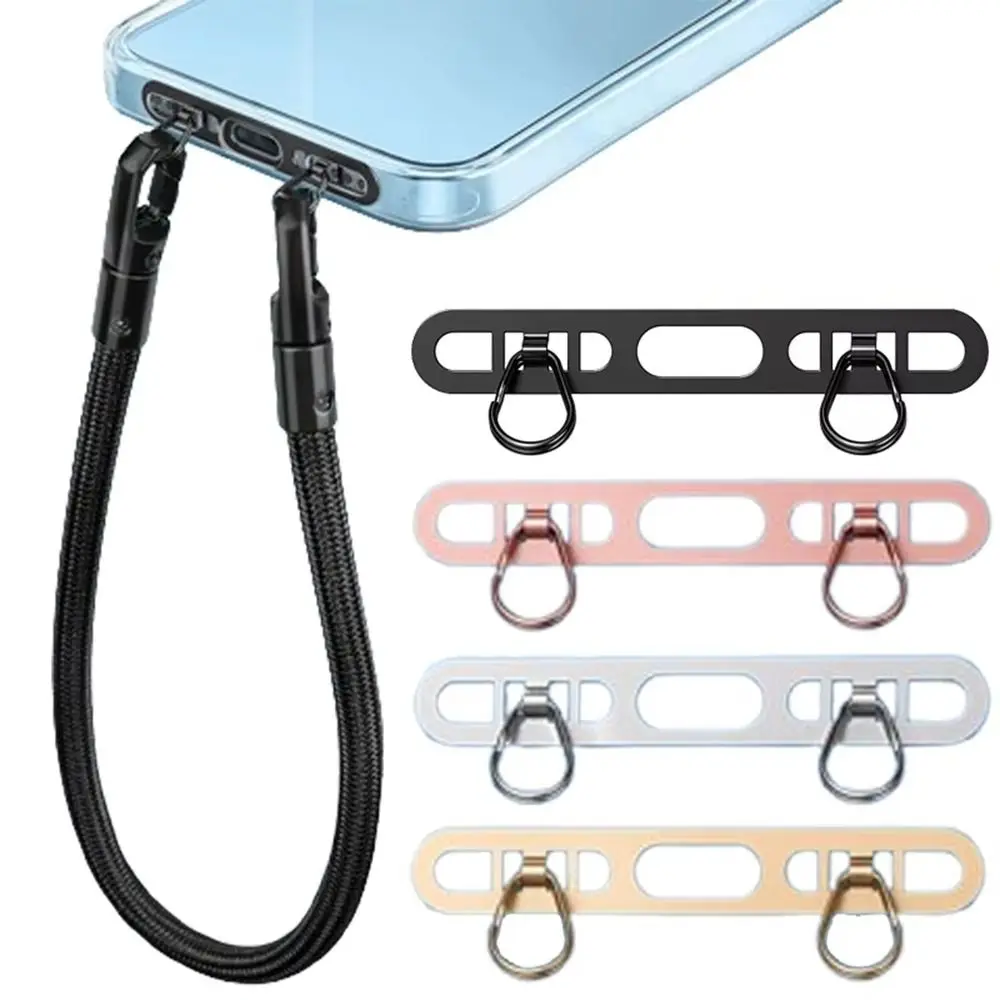 Enhanced Double-Buckle Metal Phone Lanyard Tab with Ring