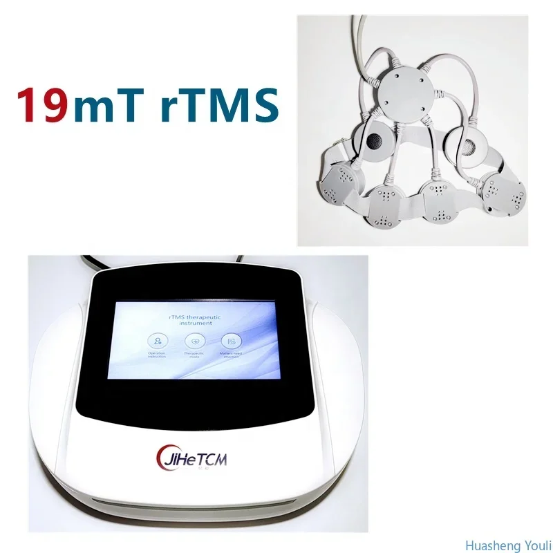 

19mT English Stroke Depression Parkinson Alzheimer Polio Cerebral Palsy Repetitive Transcranial Magnetic Stimulator TMS