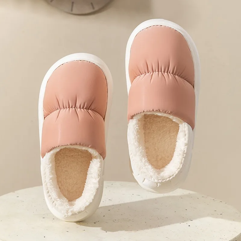 

2023 men Women's Cotton Slippers Bag with Winter Indoor Home Warm Slippers Couple Men zapatos mujer large size 35-44