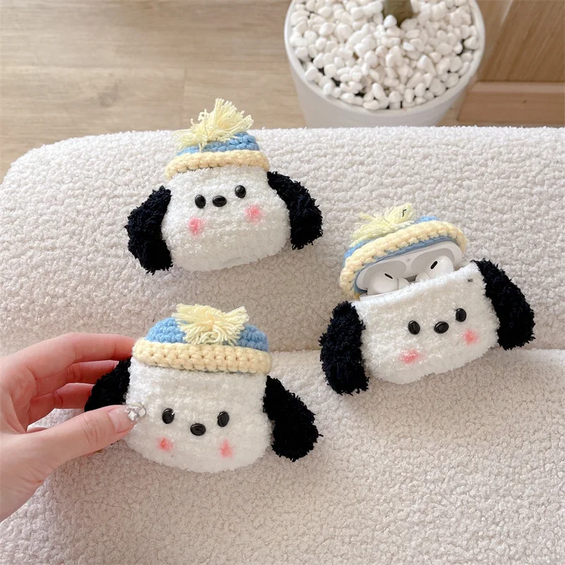 

Woolen Knitting Cartoon Dog Case for AirPods Pro2 Airpod Pro 1 2 3 Bluetooth Earbuds Charging Box Protective Earphone Case Cover