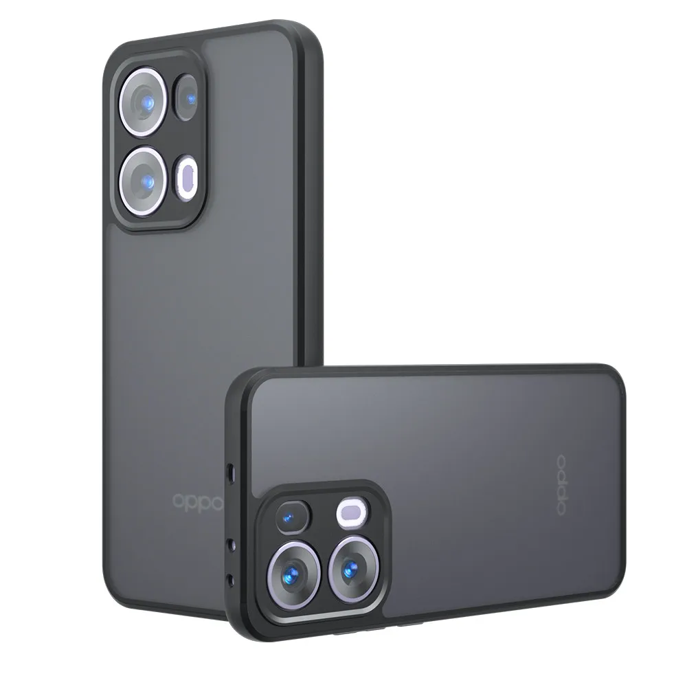 ELVEV Shockproof Frosted Matte Back Cover with Lens Protection