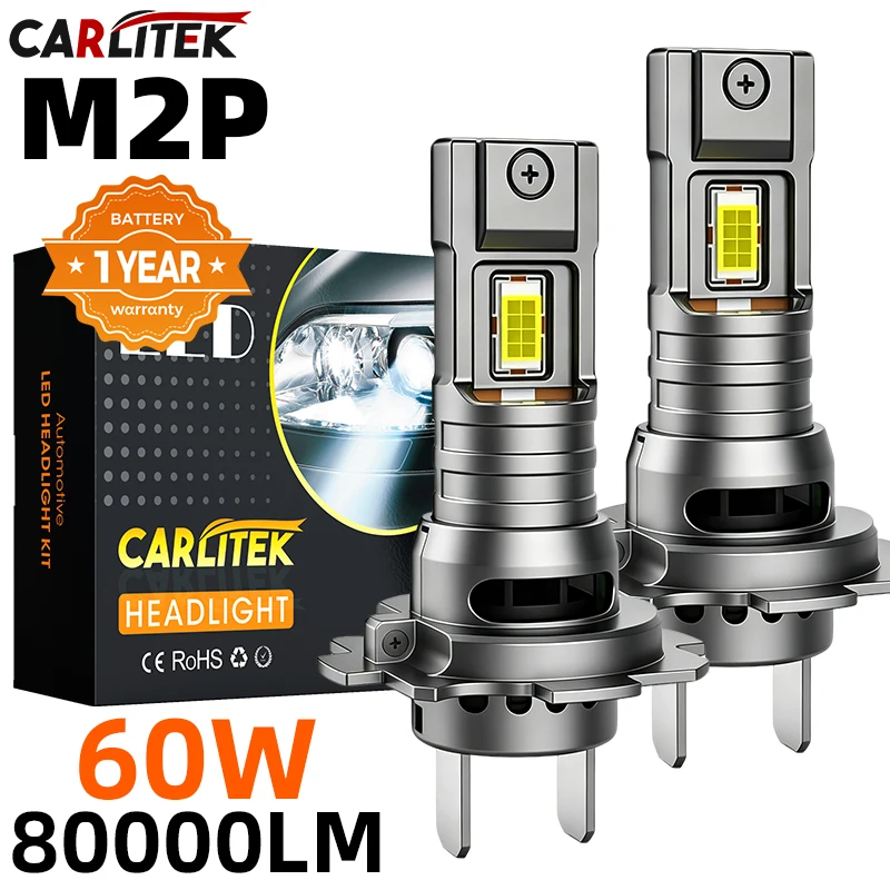 2개 M2P 60W H7 LED 헤드라이트 키트 안개등 H11 9005 HB3 H1 90..