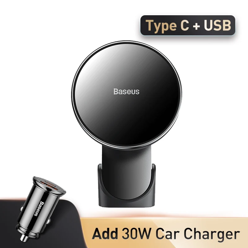 Iphone 13 Pro Qi Chargingbaseus Magnetic Wireless Car Charger For