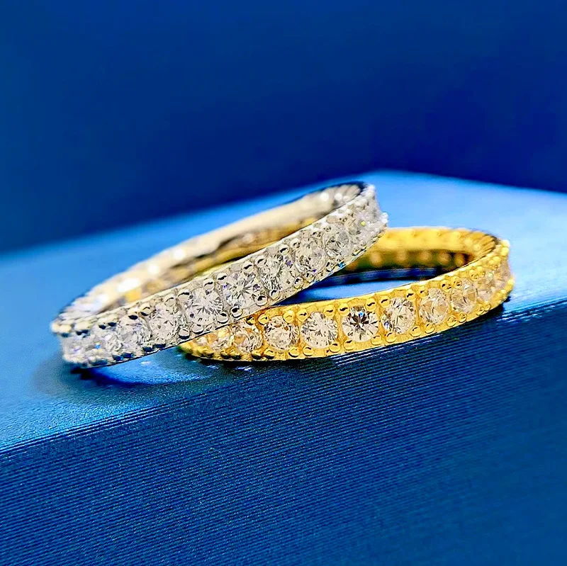 

2022 new 925 silver European and American simple hollow heart-shaped high carbon diamond ring female simulation large row ring