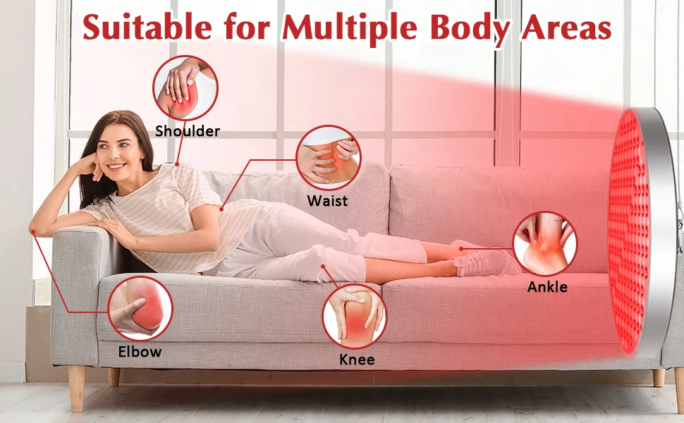 Red Light Therapy Led Panel Lamp With Stand For Pain Relief Skin_voghion.com