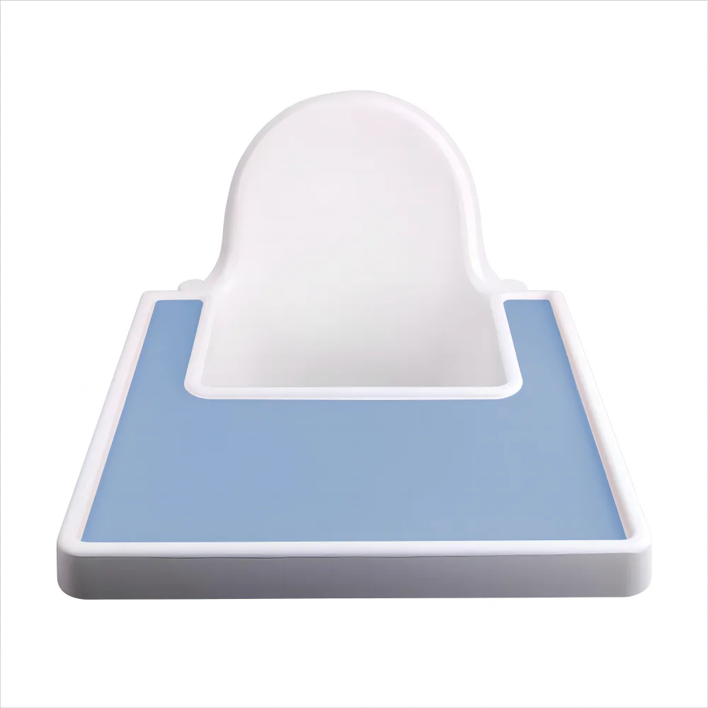 Children's flat silicone placemats oil and stain resistant household insulated washable toddler table mats dinner plate mats