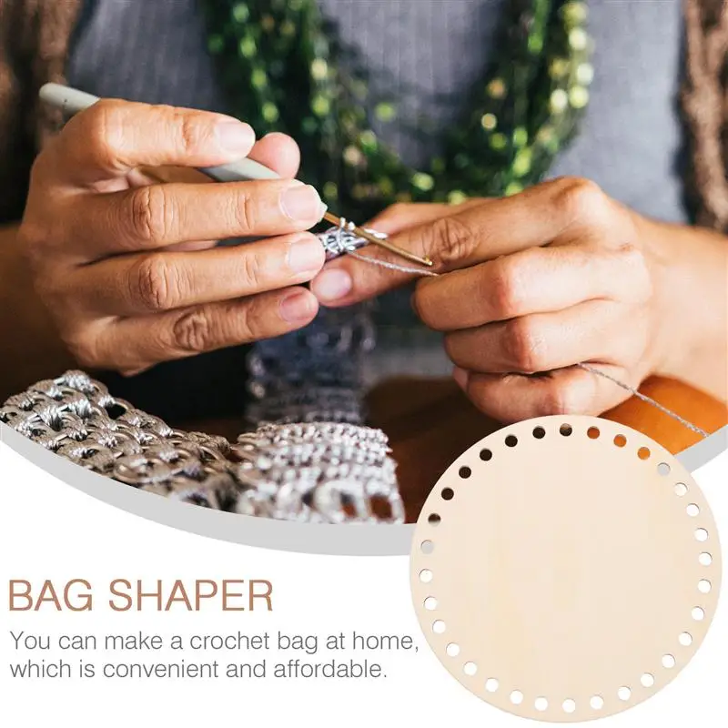 RANJIMA Fond De Panier Ovale En Bois à Crochet, 4 Tailles, En