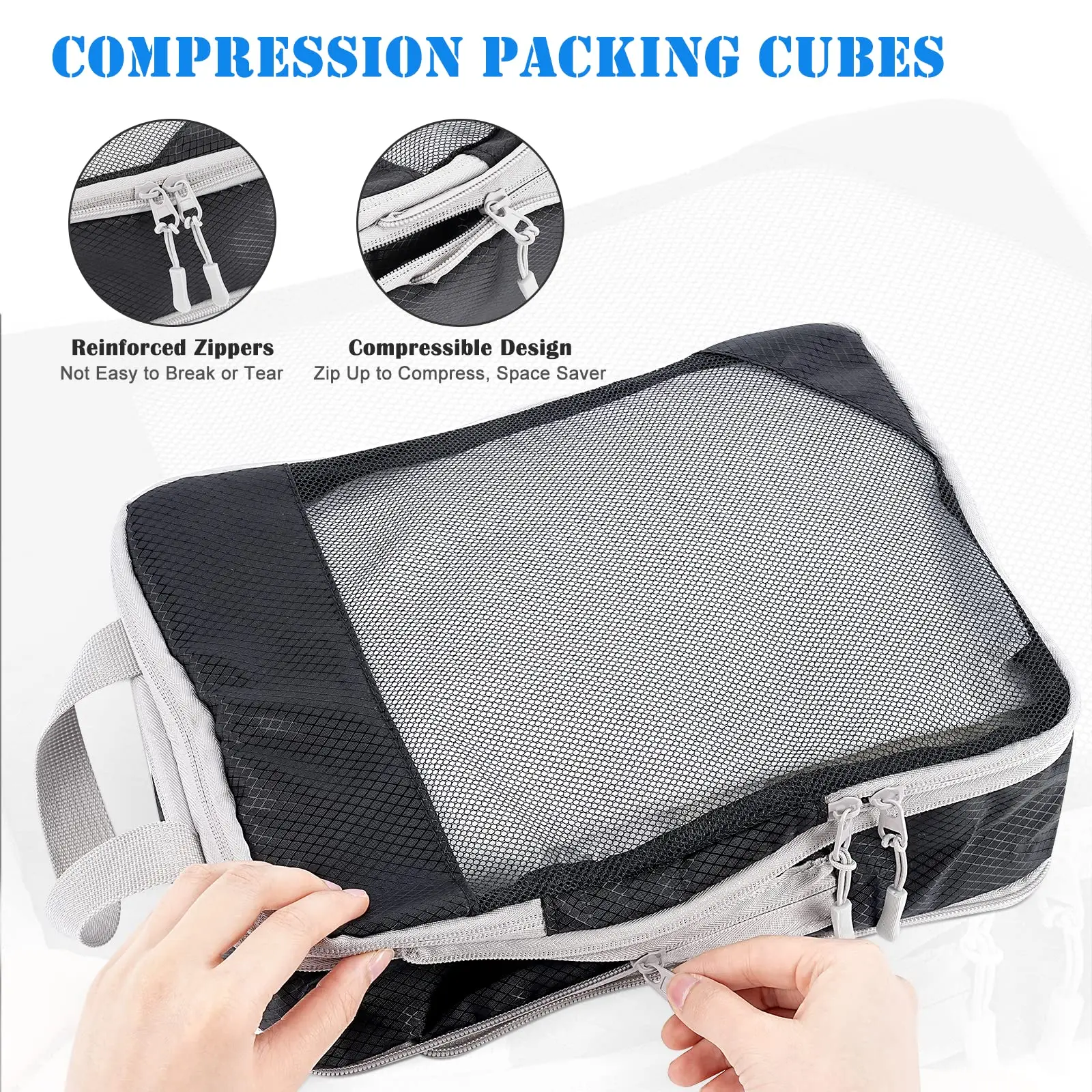 Travel Compressible Packing Cubes Foldable Waterproof Storage Bag Suitcase  Nylon Portable With Handbag Luggage Organizer Pouch - AliExpress