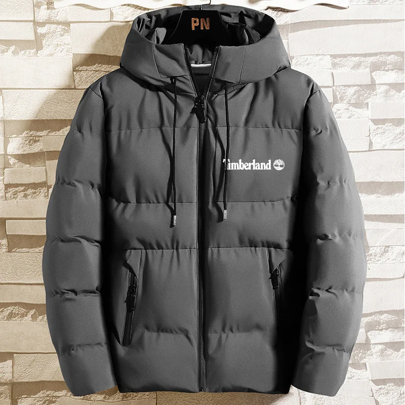 

Men's 2023 Autumn/Winter New Cotton Coat Solid Color Versatile Parker Coat Men's Korean Fashion Winter Coat Casual Outdoor Warm