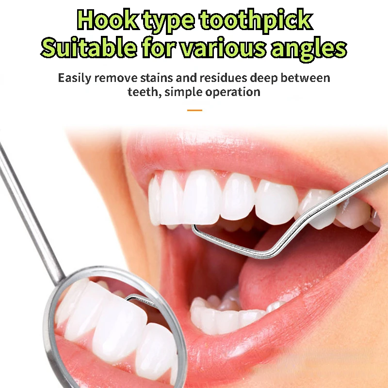 Toothpick Set Tooth Flossing Reusable Titanium Toothpicks Portable Stainless Steel Toothpick Floss Teeth Cleaner Oral Cleaning 3