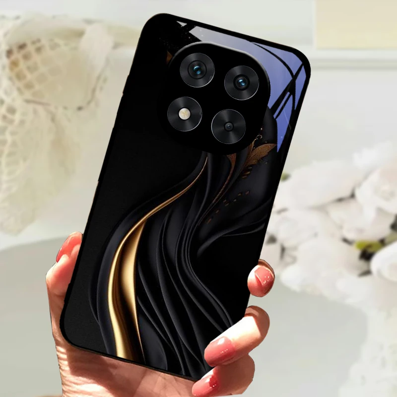 Cute Animal Tempered Glass Phone Case with Shockproof Bumper