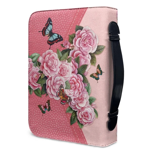 Pink Personalized Bible Bag offers style and protection for your Holy Book.