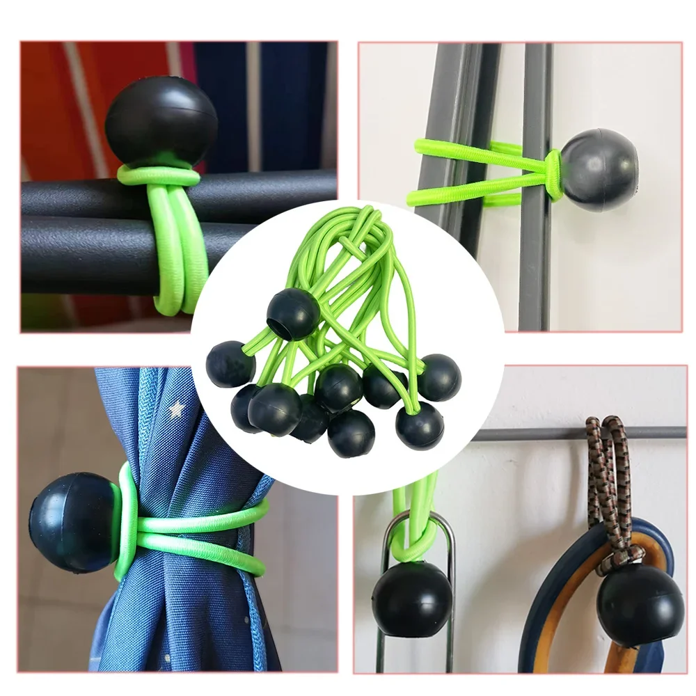 5.91Inch Bungee Cords with Ball Tent Elastic Rope Strap Rubber Band Fixed Strap Cargo Waterproof Cloth Tie Down Rope 10/30/50Pcs bungee cords