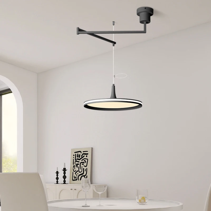 QIYIMEI Modern LED Chandeliers Living Dining Room Kitchen Lights Hanging lamps Indoor Lighting Home Decor Arm Adjustable Lustres