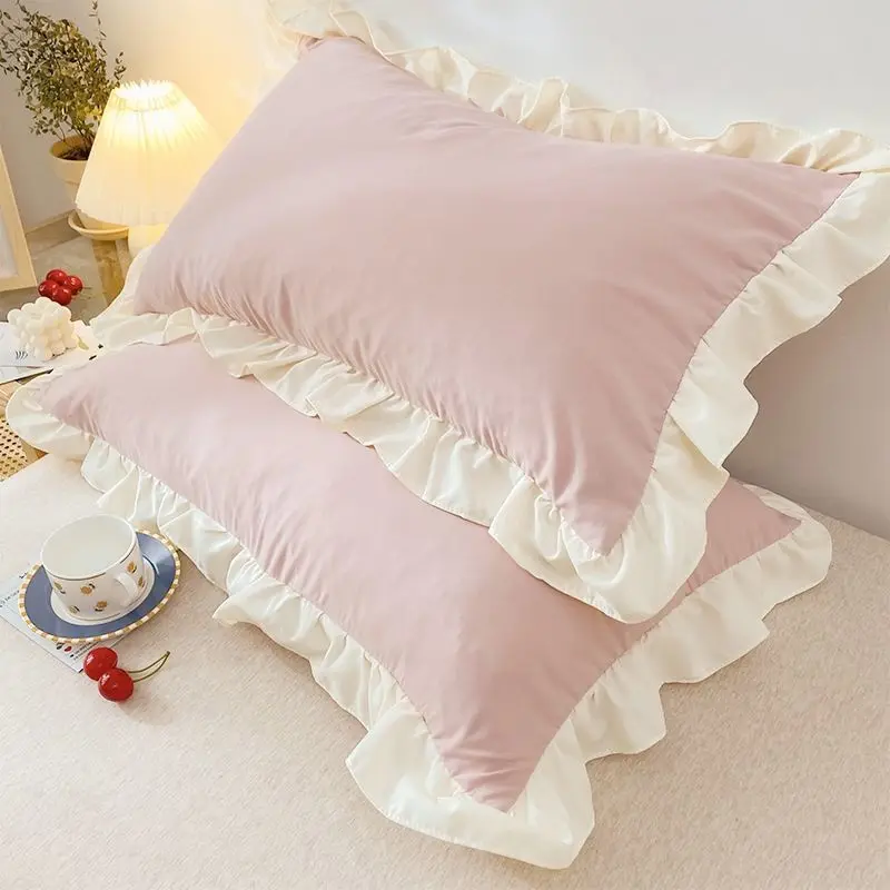 Pillow Cover Protector Ruffles Pillow Pillowcase Shams Pillow