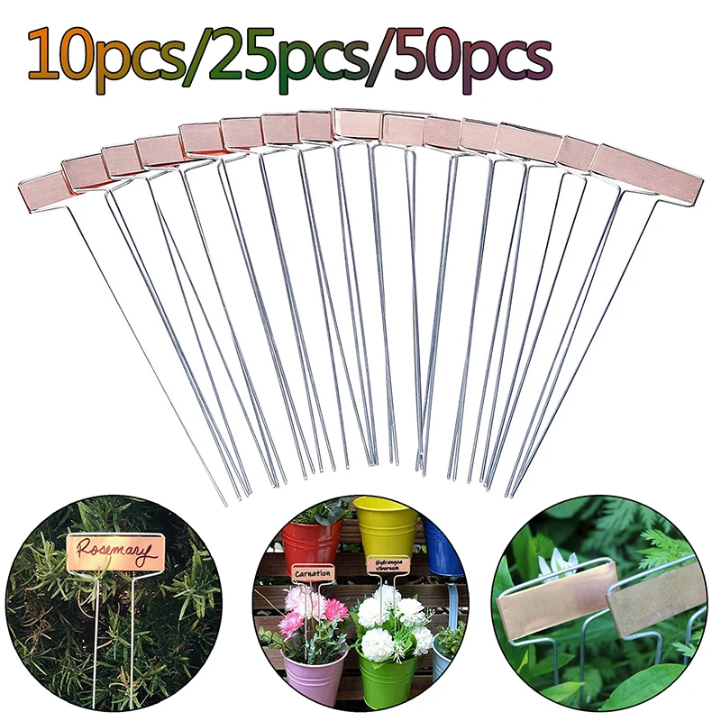 

10/25/50pcs Metal Plant Labels Garden Stake Tags 6/8/10Inch Reusable Nursery Classification Markers Planting Garden Supplies