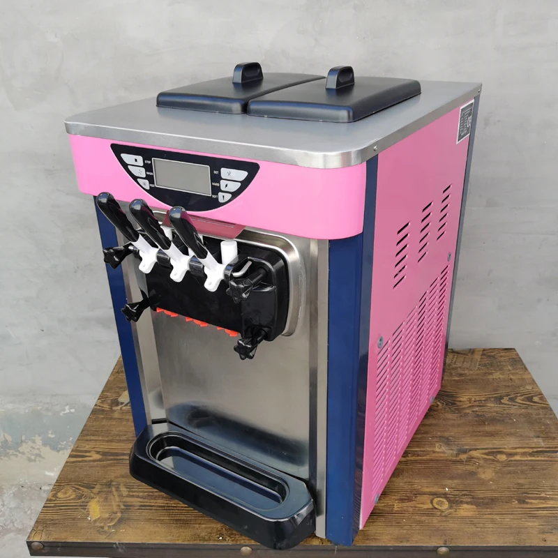 

Commercial Soft Ice Cream Machine Factory Outlet IceCreamMakers Desktop 3 Taste IceCream ProductionMachine