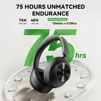 Oneodio A6 ANC Wireless Bluetooth 6.0 Headphones -48dB Hybrid Active Noise Cancelling Over Ear Headset With Mic Hi-Res LDAC APP - Image 5