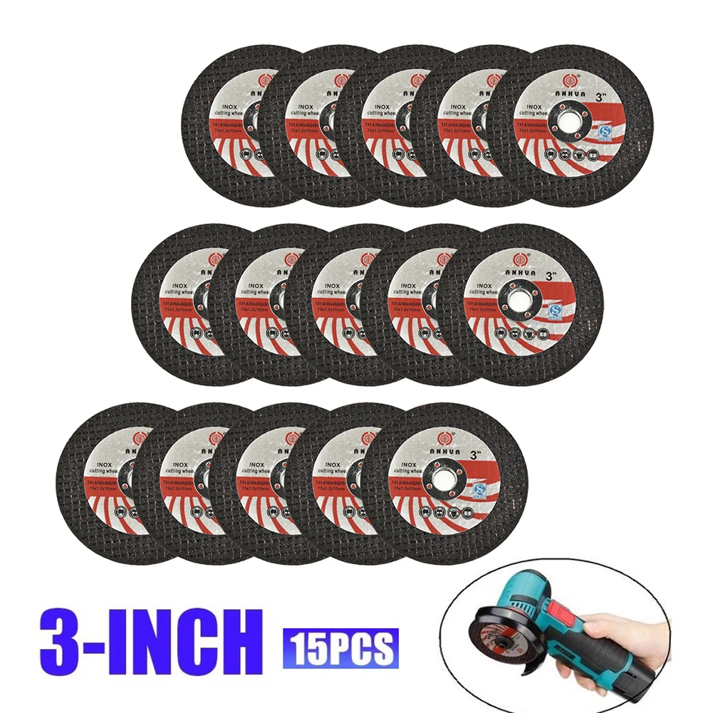 15pcs Mini Angle Grinder Cutting Disc  Grind Disc Resin 10mm Bore Cutting Disc Wheel Multifunction Power Tool Accessories