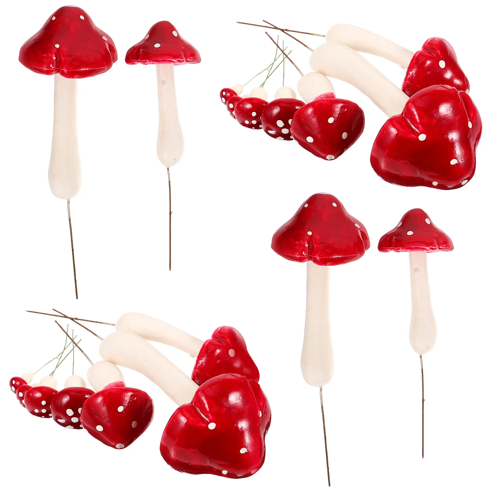 

33 Pcs Fake Flowers Artificial Mushroom DIY Crafts Simulated Accessories Mini Mushrooms
