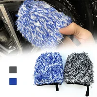 1PC Microfiber Car Washing Gloves Auto Wheel Hub Rim Cleaning Mitt Ultra-Soft Thickening Wash Glove for Car Detailing Care 1