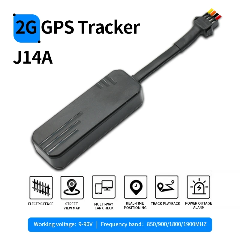 GPS Tracker 2G J14 9-90V Vehicles ACC Global Realtime Tracking Cut off Fuel Multiple Anti-theft Alarms Car Locator