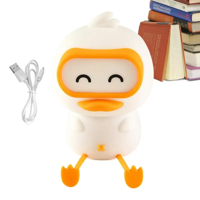 

Duck Lamp Nursery Nightlight 3 Level Dimmable Touch-Sensitive Multi-Color Rechargeable Night Light For Kids Room Decor Soothing