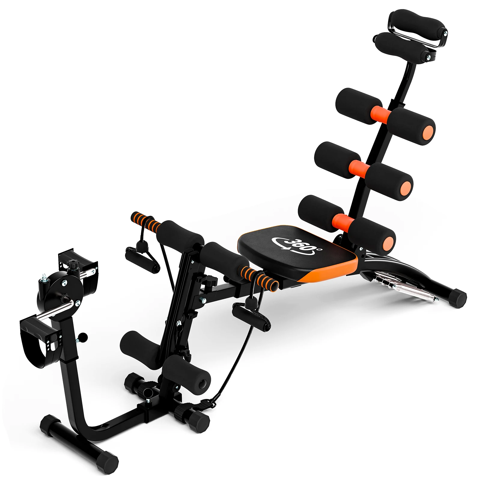 Ab Machine, Ab Workout Bench for Home Gym, Multi-Functional Adjustable Crunch Machine, Exercise Equipment for Total Body