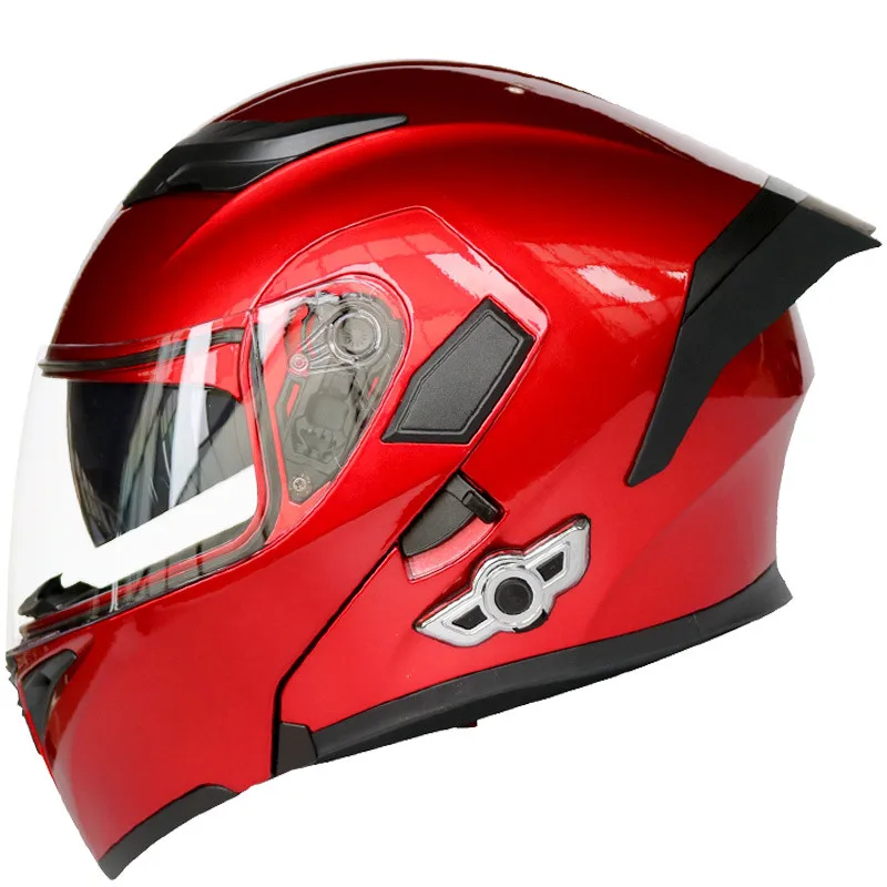 

DOT Bluetooth Motorcycle Helmets Full Face Flip up Dual Visors Modular Motorcycle Street Bike Helmet casco moto
