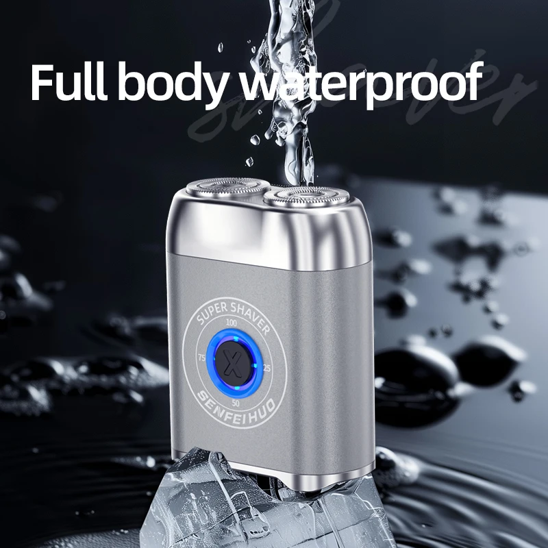 미니 전기면도기, 2025년 신형 업그레이드 포켓형 듀얼 헤드 전기면도기, 여행용 휴대용 수염 트리머, USB 충전 포트