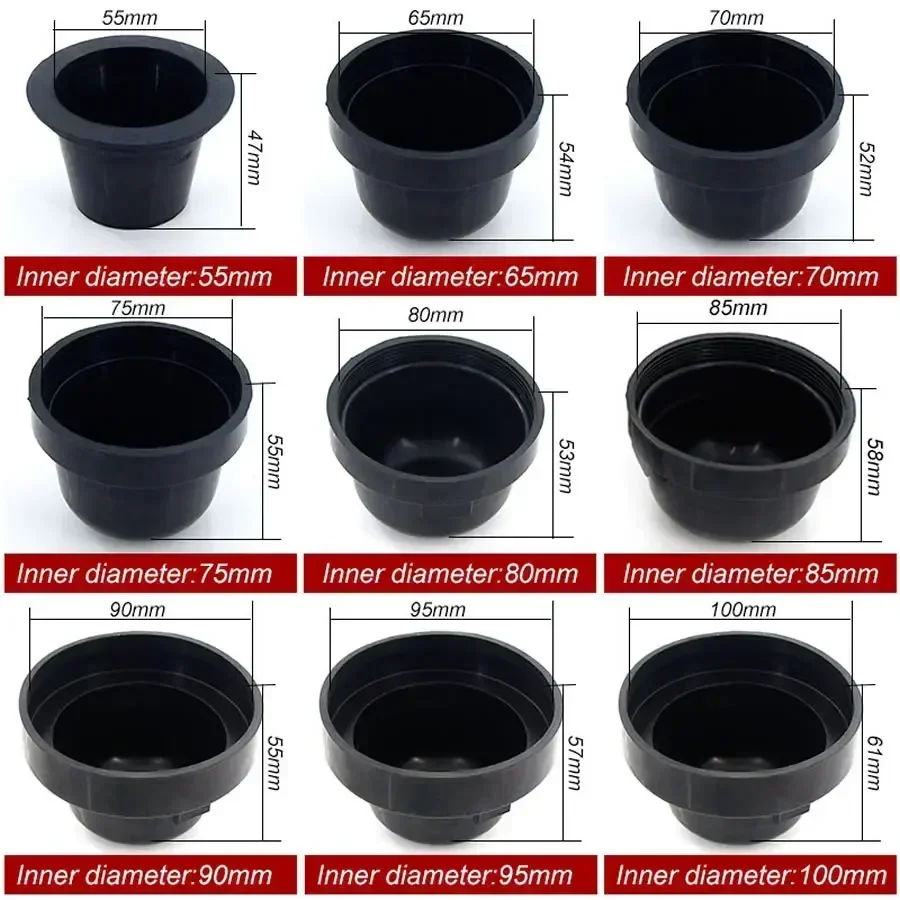 2X Headlight Bulb Dust Cover Rubber Housing Seal Cap Dustproof For Car HID LED
