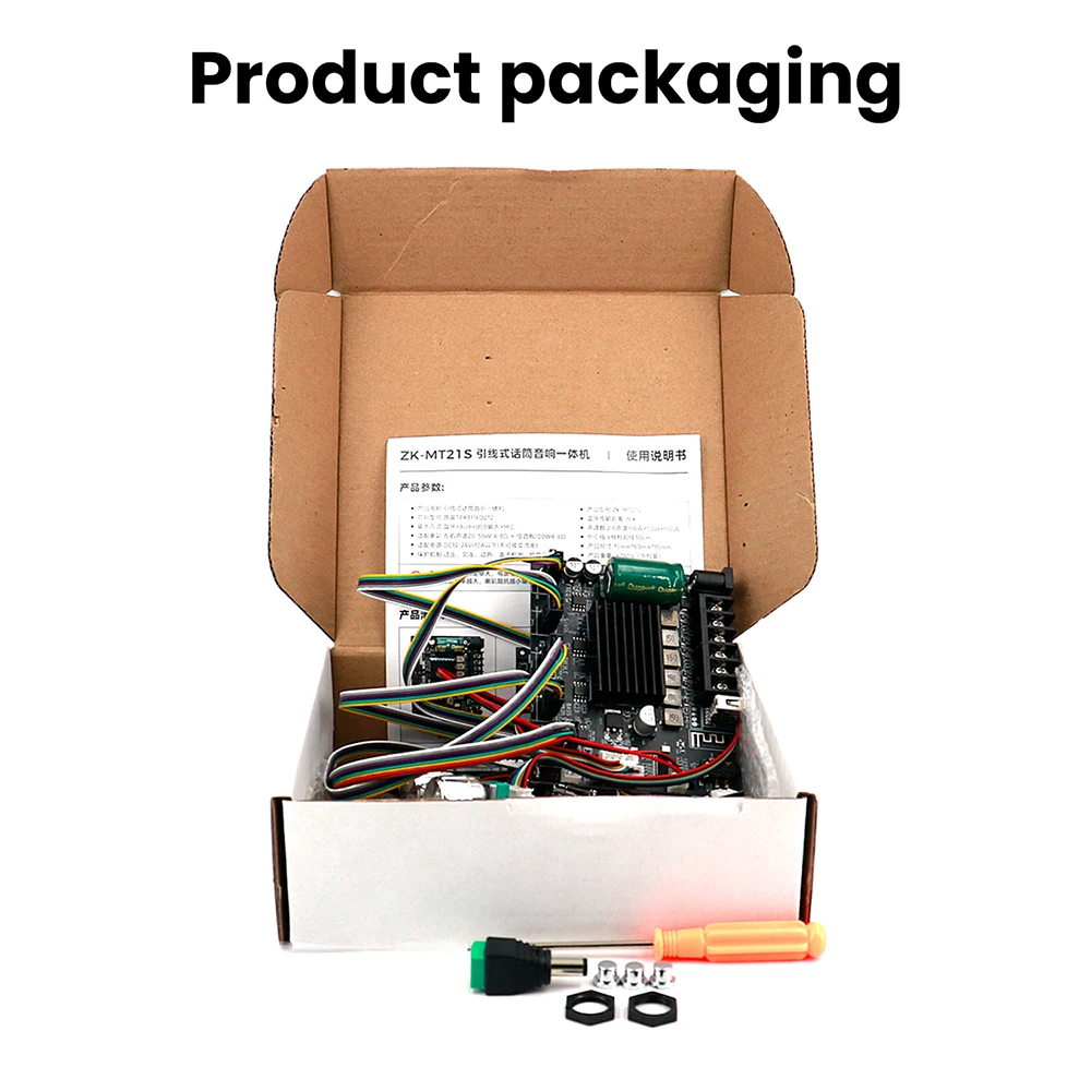 DC 1224V 블루투스 앰프 2.1 채널 50Wx2+100W 스테레오 서브우퍼 노래방 앰프 모듈 TPA3116D2 오디오 앰프