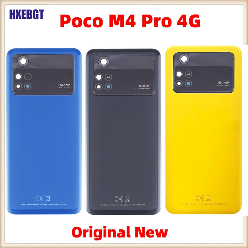 

Original New For Xiaomi Poco M4 Pro 4G MZB0B5VIN 2201117PI Back Lid Rear Battery Plastic Door Housing Case Smartphone Parts