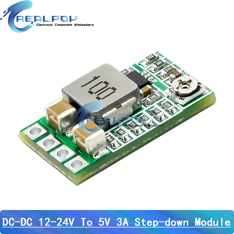 Mini DC 12-24V do 5V 3A obniżanie mocy moduł zasilający napięcie przetwornica regulowane 97.5% 1.8V 2.5V 3.3V 5V 9V 12V