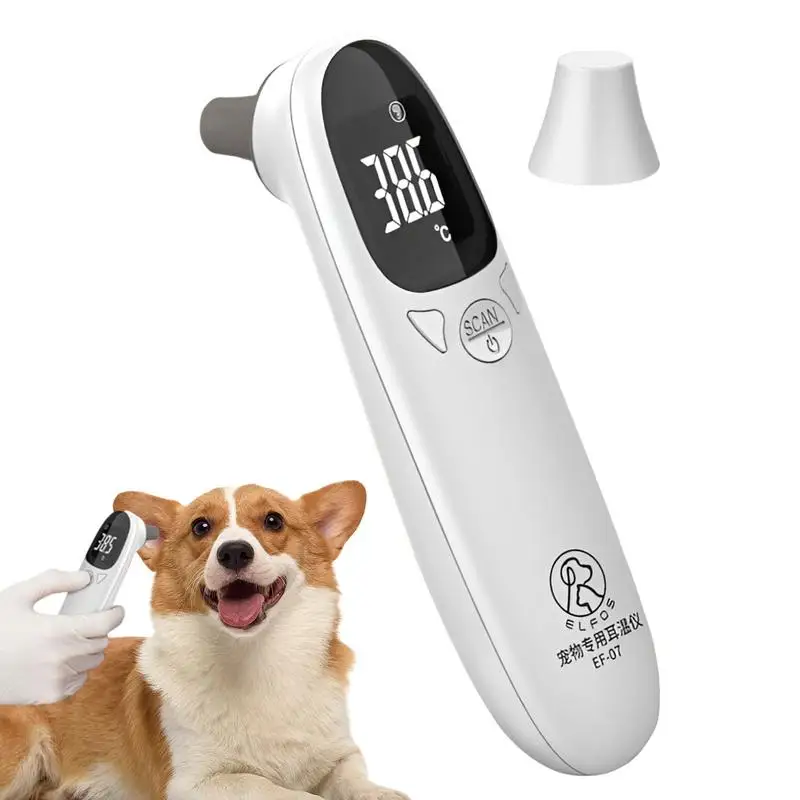 Pet Ear Digital Thermometer Non-Contact Electronic Dog Ear Thermometers Dogs Puppy Cats Measuring For Veterinary Pet Supplies