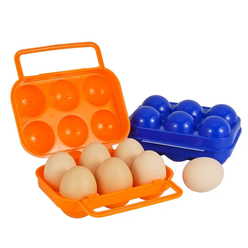 6/15Grid Refrigerator Egg Box Fresh-keeping Box Stackable Plastic Egg Protection Tray PP Material Hand-held Eggs Storage Tray