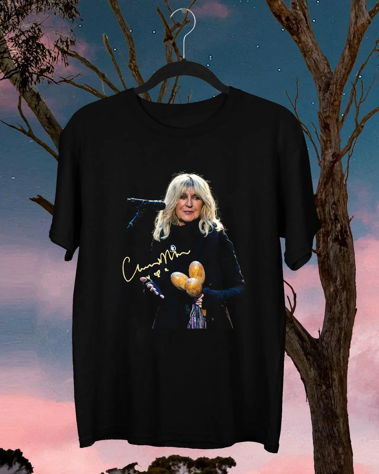 Черная рубашка с надписью и принтом «Воспоминания Кристин Макви», все размеры